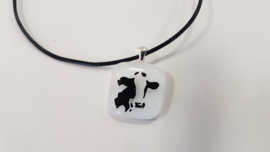 Cow glass pendant necklace atelier bertina