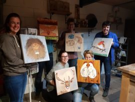 Resultaten: woensdag 30 oktober 2019 workshop schilderen in Collendoorn