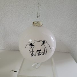 Kerstbal decoratie met schaap