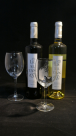 Paarden wijnglas