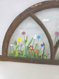 Stalraam met bloemen glasfusion