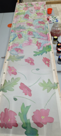 Zijde sjaal: bloemen