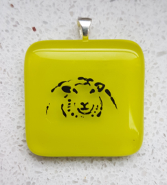 Sheep glass pendant necklace atelier bertina