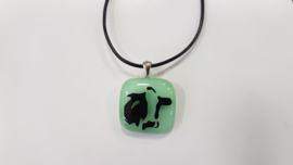 Cow glass pendant necklace atelier bertina