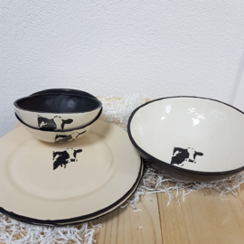 Koe servies set voor 2 personen