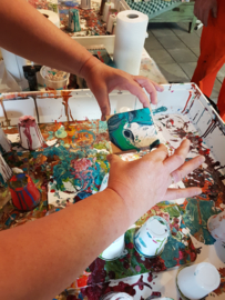 Resultaten acryl giet workshop te collendoorn 14 mei 2019