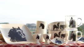 Paarden servies set 2 personen