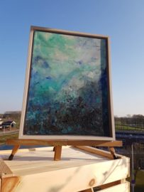 Blauwe  schilderij