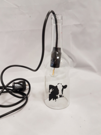 Flessen lamp met koe