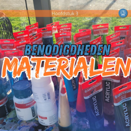 Praktische basis acryl schilderen (fysiek kennisboek, tutorials en fysieke werkbladen boek)