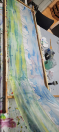 Zijde sjaal: Landschap