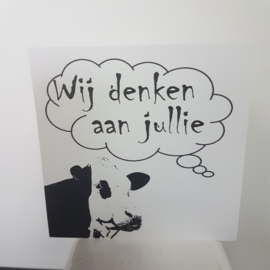 wenskaart: wij denken aan jullie