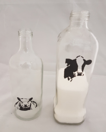 Bottle with goat painting: mood light, nuts, sugar bowl or vase.