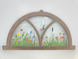 Stalraam met bloemen glasfusion