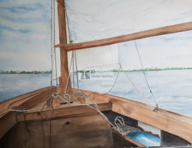 Sailboat watercolor paintings