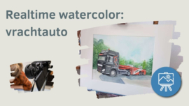 Les aquarel schilderen van narcis: Realtime tutorial video + werkbladen + lijntekening