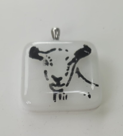 geiten glazen hanger ketting atelier bertina