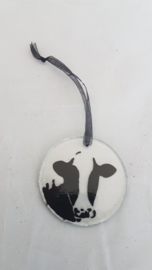 glass hanger with a cow