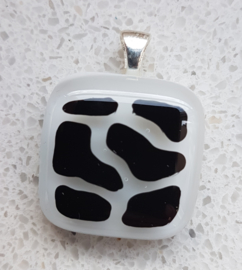 Cow print glass pendant necklace atelier bertina