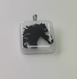 paarden glazen hanger ketting atelier bertina