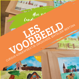 Les: buiten landschap tekenen en aquarelleren. Op school of na schools aanbod