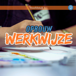 Les lucht en water opzetten aquarel: realtime achtergrond + werkbladen + lijntekening
