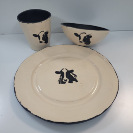 Koe servies pakket voor 1 persoon