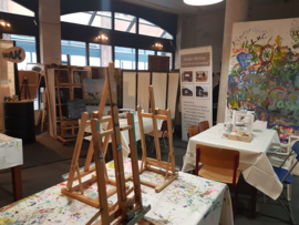 Resultaten: 10 november 2018 gezins workshop schilderen in workshop ruimte