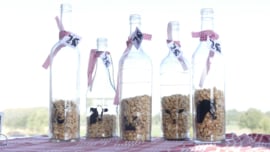  Flasche mit Kuhmalerei: Stimmungslicht, Nüsse, Zuckerdose oder Vase