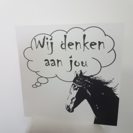 wenskaart: wij denken aan jou