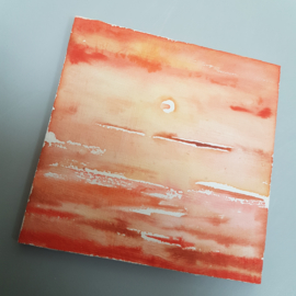 Zonsondergang: Mini aquarel