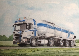 Truck watercolor painting