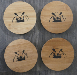 4 x coasters sheep