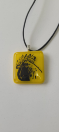 haan glazen hanger ketting atelier bertina