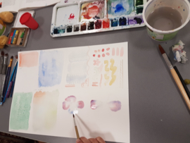 Resultaten mei 2021: workshop aquarel schilderen (op papier) in Raalte