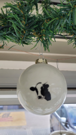 Kerstbal decoratie met  koe