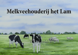 Koe en schaap: Bedrijfsnaambord ontwerp 32