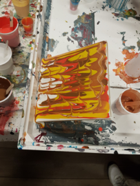 Resultaten workshop acryl gieten te lemelerveld mei 2019