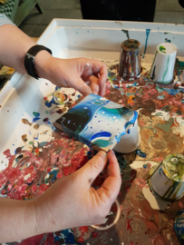 Resultaten acryl giet workshop te collendoorn 14 mei 2019