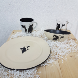 Koe servies set voor 1 personen