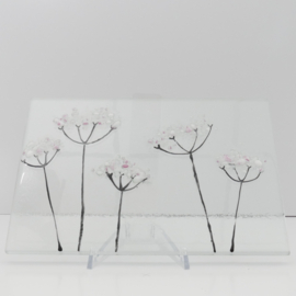 Bloemen tafereel van glasfusion