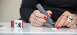 koeien ring met glazen applicatie