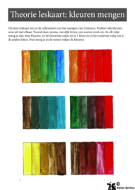 Gratis leskaart: kleurkaarten maken (2 kleuren mengen)