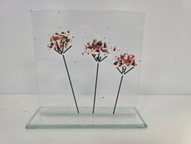 Standaard rode bloemen glasfusion