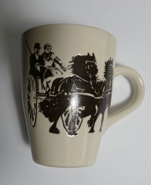 Friesian horses and chaise mug 