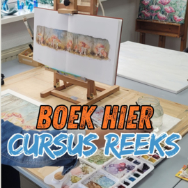 1 proef cursus les: Mixed Media, ontdek Aquarel, Keramiek, Glas & Meer" bij Atelier Bertina