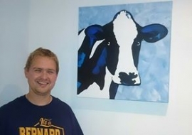 Cow acrylic painting