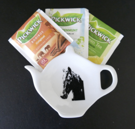 Tea bag / tea tip holder horse