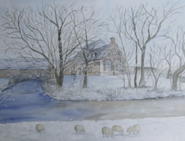 Boerderij in de winter