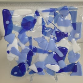 Schaal blauw glasfusion